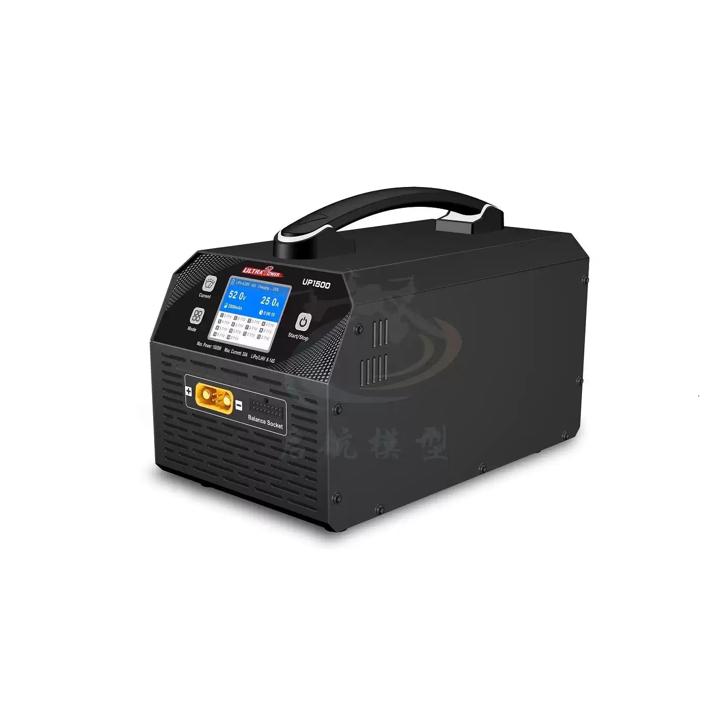 Ultra Power UP1500 1500W 30A 6-14S LiPo/LiHV Intelligent Charger, AC 100-240V, 4.50V LiHV, 2.4" LCD