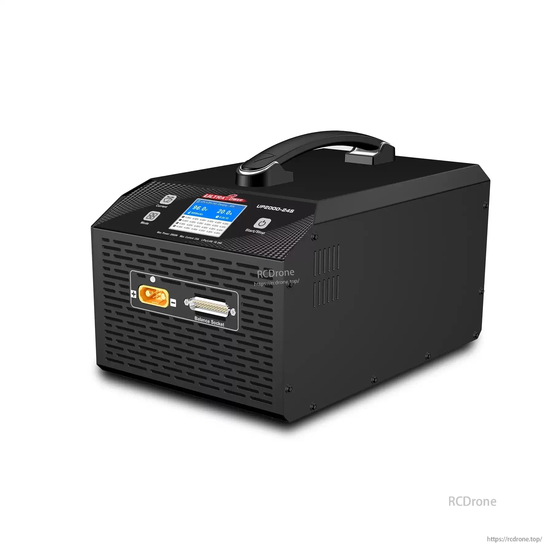 Ultra Power UP2000-24S 2000W 25A Intelligent Charger for 16–24S LiPo/LiHV, 2.4" Screen, 100–240V AC
