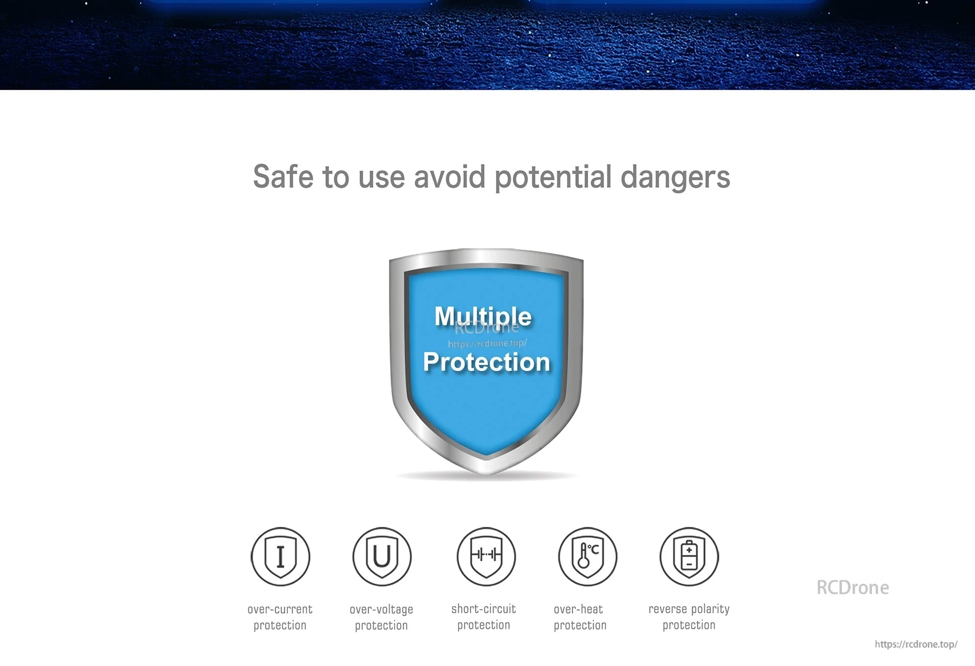 Ultra Power UP3000-24S Charger, Safe drone with over-current, over-voltage, short-circuit, over-heat, and reverse polarity protections.