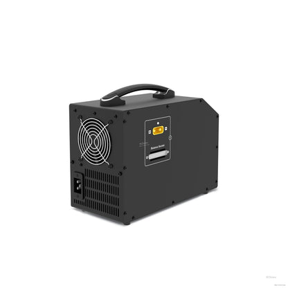 Ultra Power UP3500-28S RC battery charger rear-side view with cooling fan grille and power inlet