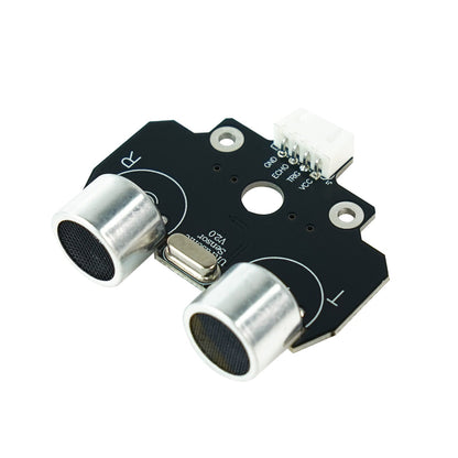Yahboom Flat Horizontal Ultrasonic Sensor module angled view with dual transducers and 4-pin header