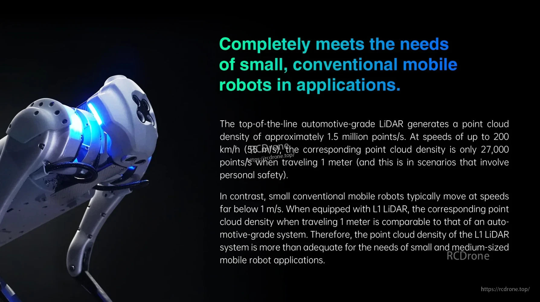 Unitree 4D LiDAR provides high-density point clouds, matching automotive-grade performance at low speeds, ideal for small and medium mobile robots.