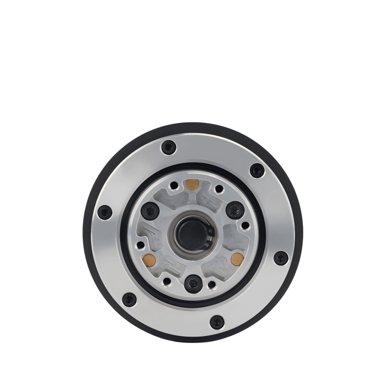 Unitree A1 integrated RS-485 motor module front face with mounting holes and central shaft opening