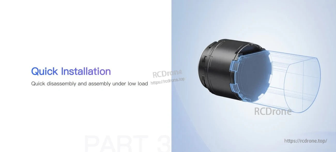 IM6014 quick installation concept showing fast disassembly and assembly under low-load conditions