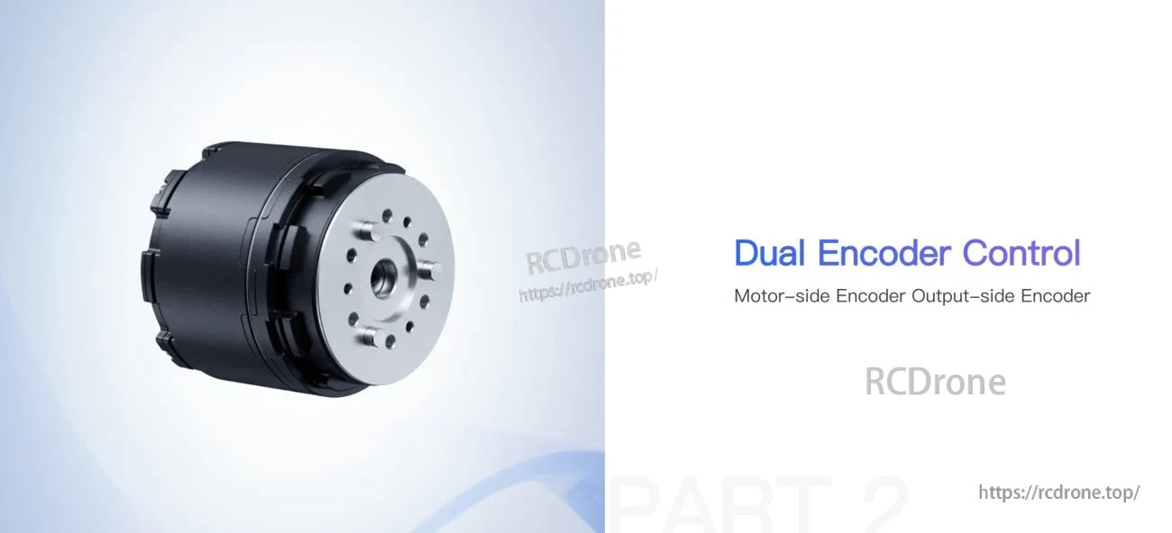 IM6014 robot joint motor with dual encoder control: motor-side encoder and output-side absolute encoder