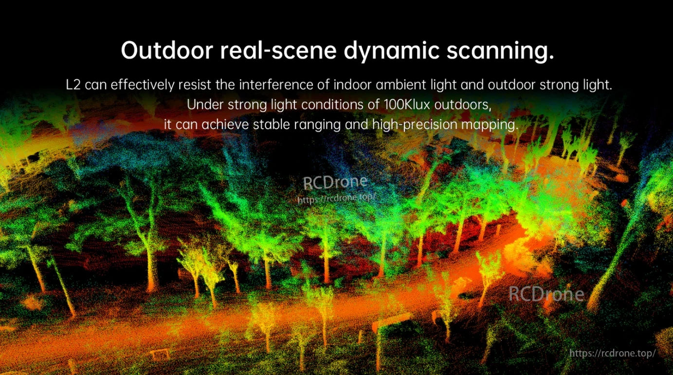 Unitree L2 4D Laser Radar, Stable ranging and high-precision mapping outdoors, even under strong light.