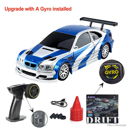 Upgraded Gyro 1/43 RC Drifting Car, Upgraded Gyro 1/43 RC drifting car with 4WD high speed, 2.4G proportional control and ready-to-run features.