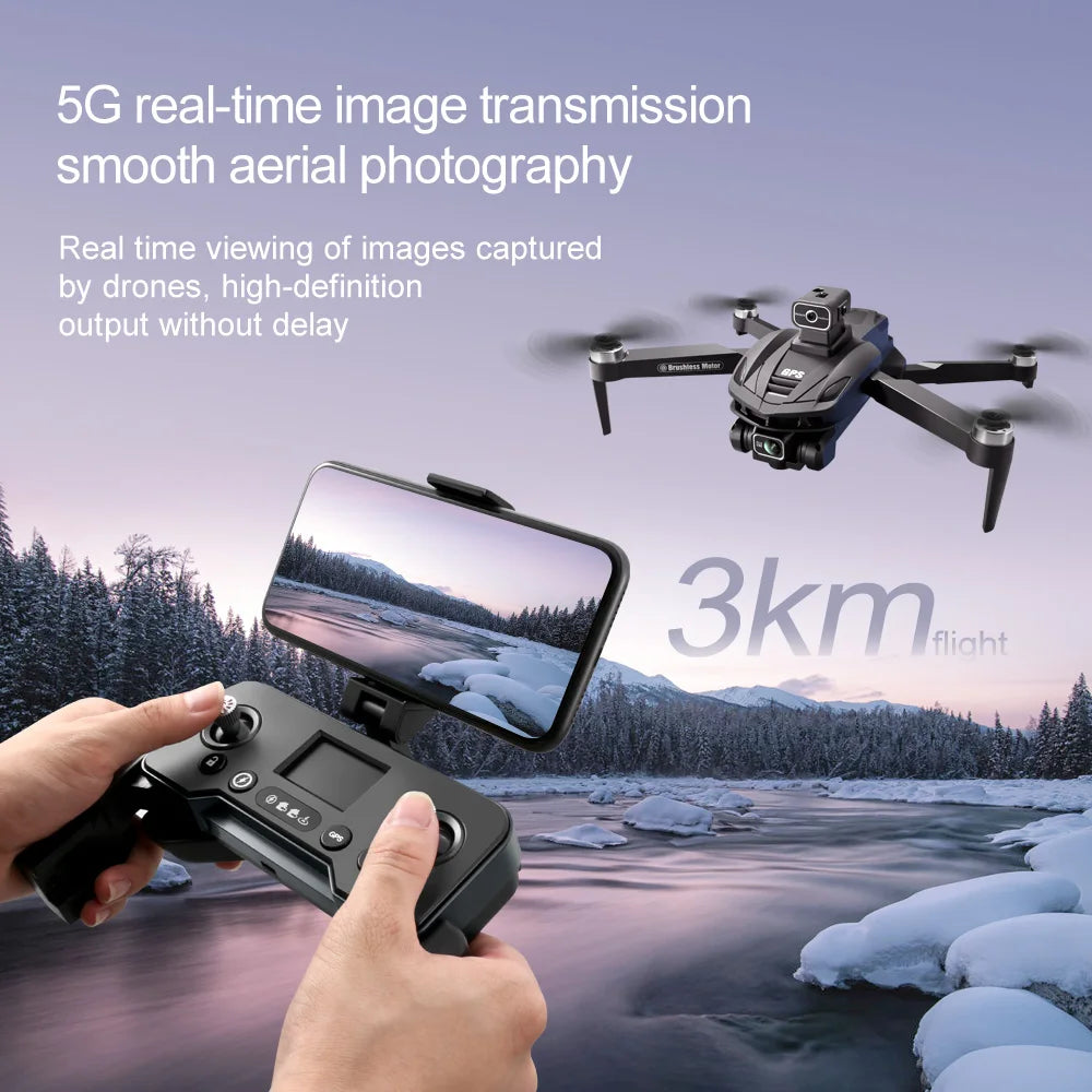 V168 Pro Max GPS Drone, Real-time image transmission enables smooth aerial photography with high-definition output without delay.