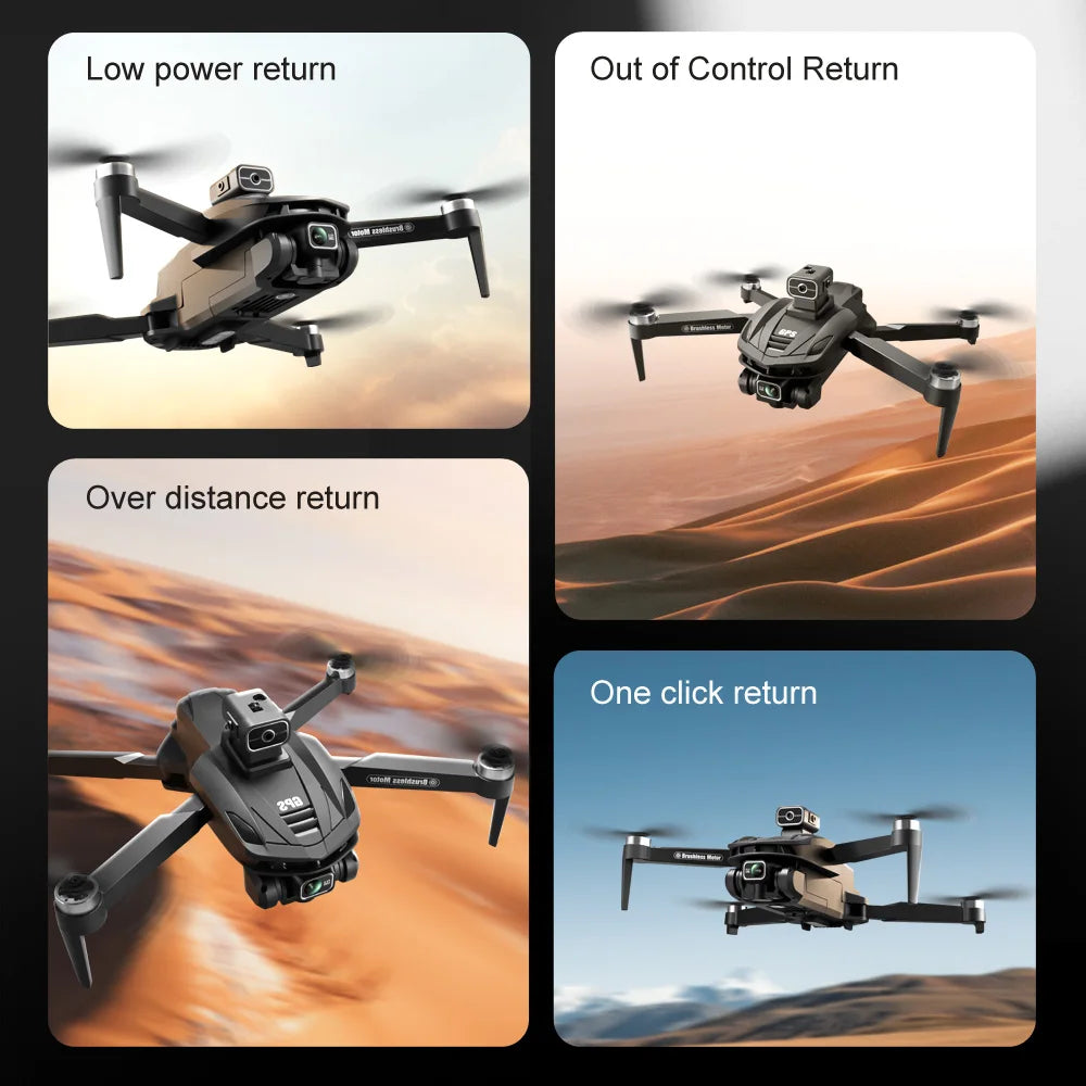 V168 Pro Max GPS Drone, A device with low power return, out of control return, over distance return and one click return, capable of loading up to 258 grams.