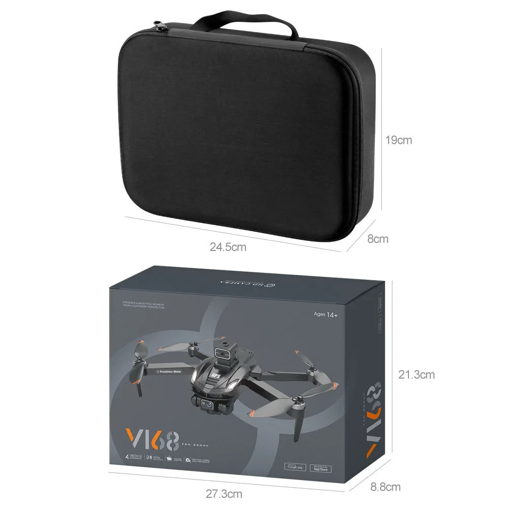 V168 Pro Max GPS Drone, Improved drone features include a six-axis gyroscope for smoother flight and easier control.