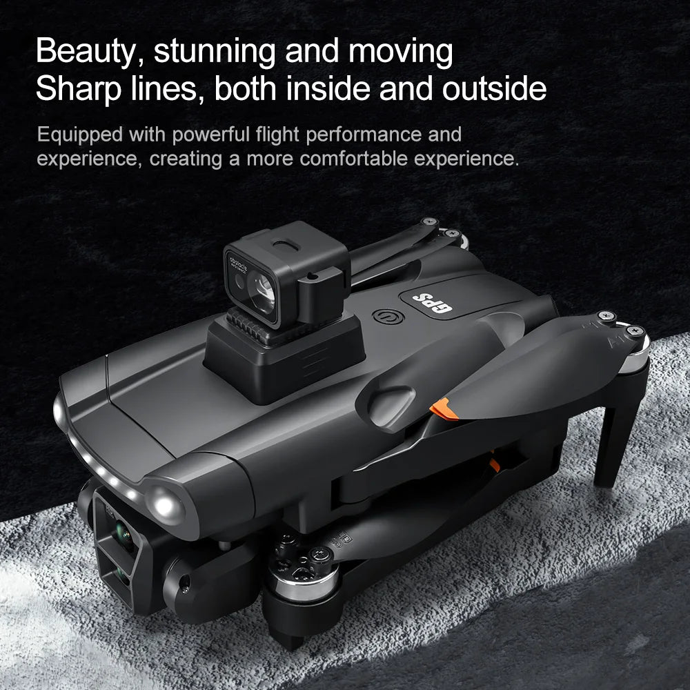 V198 MAX PRO Drone, The description highlights the design and performance of an aircraft.