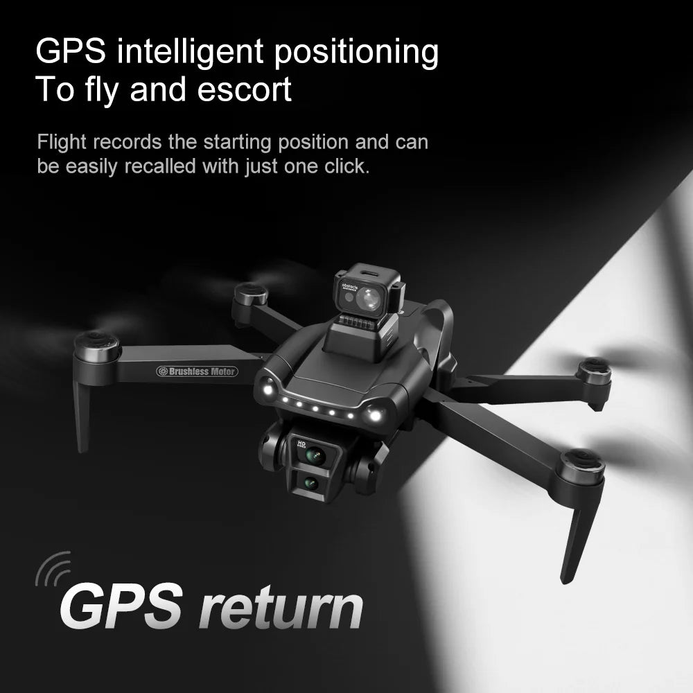 V198 MAX PRO Drone, GPS positioning technology for flying and escort missions, records starting position, easy recall with one click.