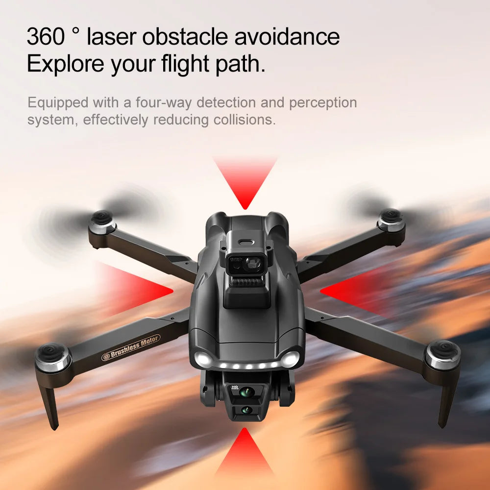 The V198 MAX PRO Drone has 360-degree laser obstacle avoidance for reduced collisions.