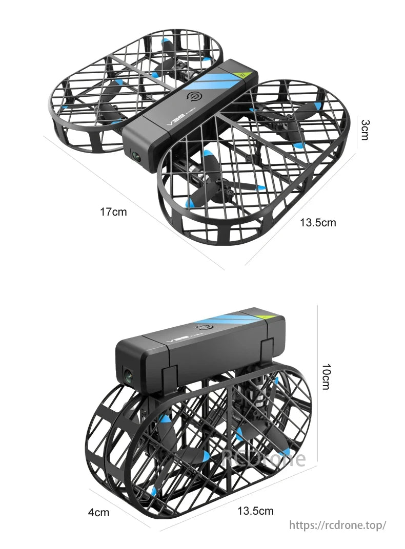 V38 Folding Drone, A beginner-friendly RC aircraft for kids featuring aerial photography and advanced tech features.