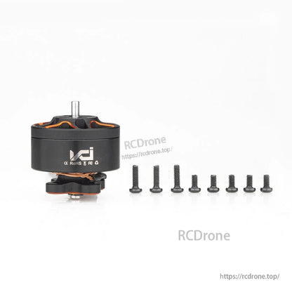 VCI SPARK 1305 brushless motor with included mounting screws shown as package contents