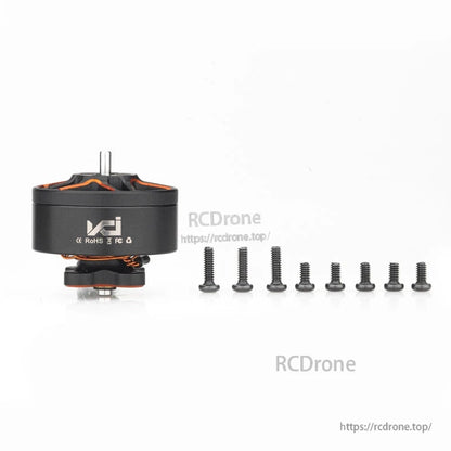 VCI SPARK 1405 motor with included mounting screws set, side profile on white background