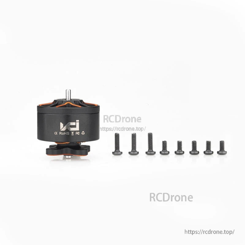 Package contents: SPARK 1407 motor with included mounting screws set on white background