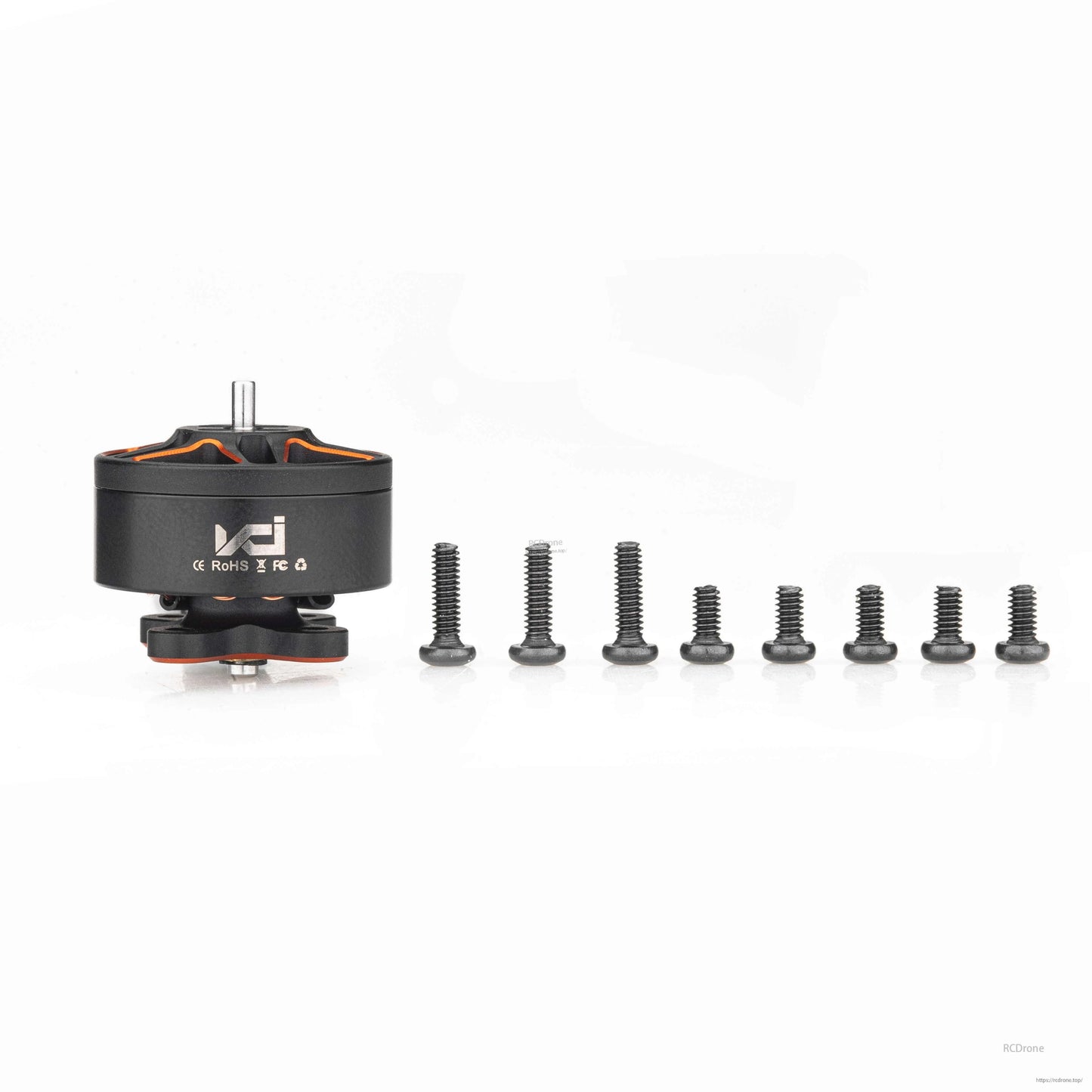 VCI SPARK 1505 motor package contents showing motor and included mounting screws set