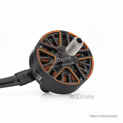 VCI SPARK 2205 Brushless Motor angled view showing threaded shaft and open-frame bell design