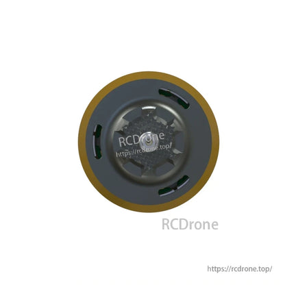 Top-down view of motor bell showing vent openings and RCDRone logo on center cap