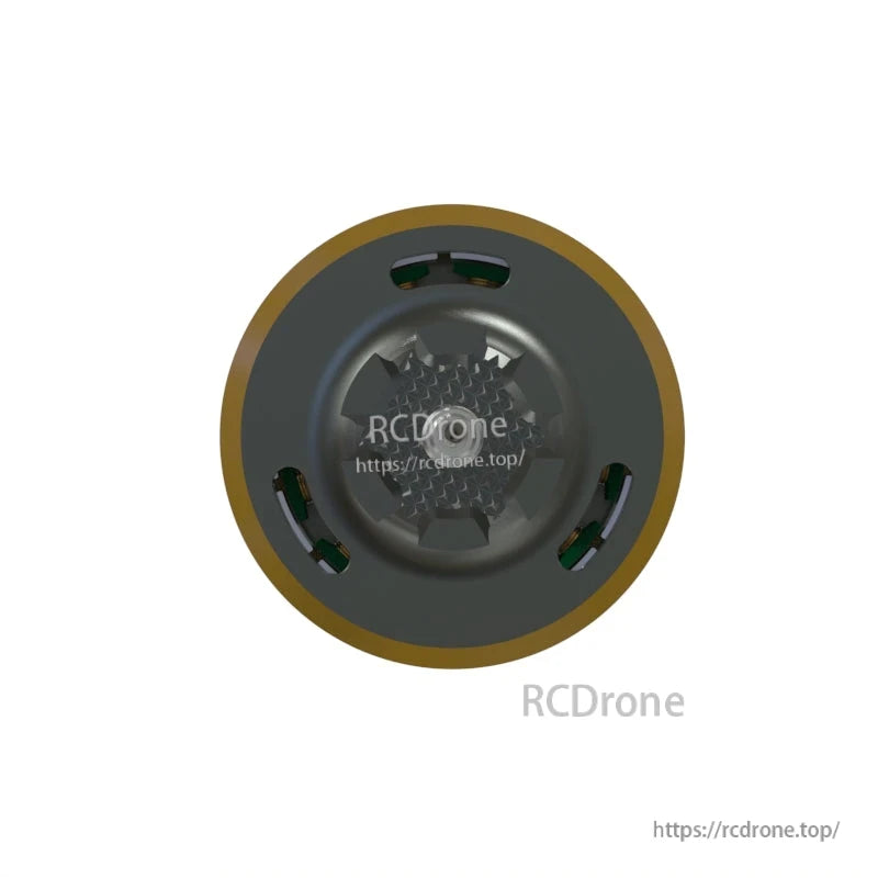 Top face view of VCI SPARK 3008 brushless motor showing circular end cap and vent openings