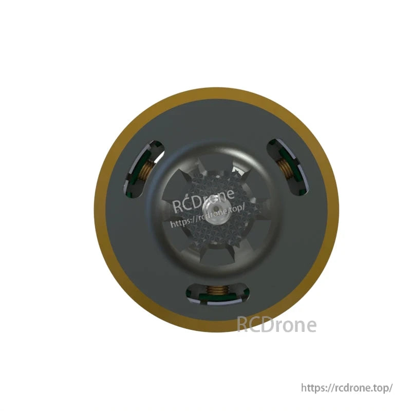Top face close-up of VCI SPARK 3214 brushless motor with ventilation slots around the rim