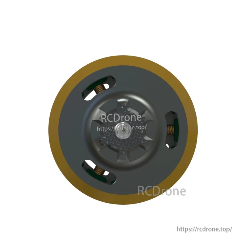 VCI SPARK 3508 motor top face close-up showing circular end plate and three ventilation cutouts