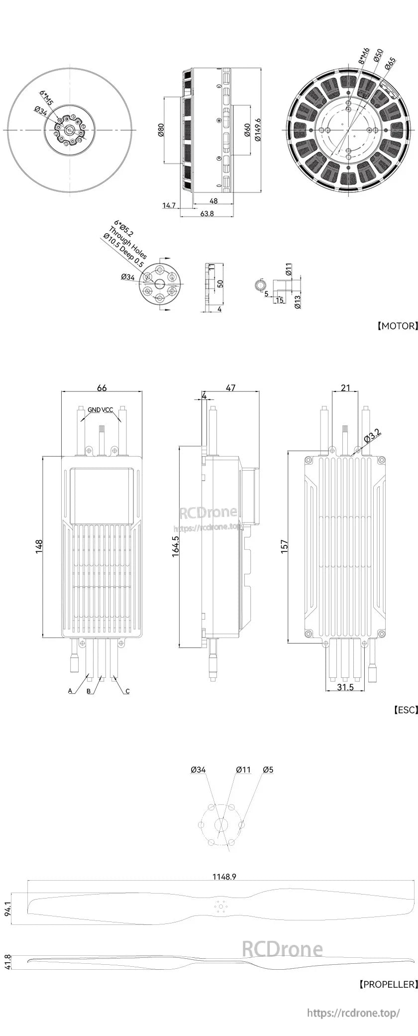 VL1380 technical drawing