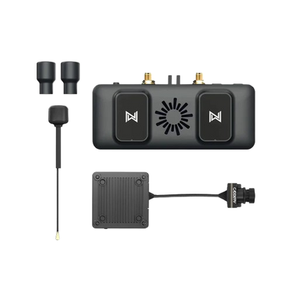 Walksnail Avatar FPV VRX receiver kit with dual antennas, antenna leads, and HD nano camera module