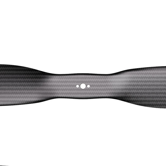 Close-up of T-Motor VZ22x7.4 carbon fiber composite VTOL propeller hub with center and side mounting holes