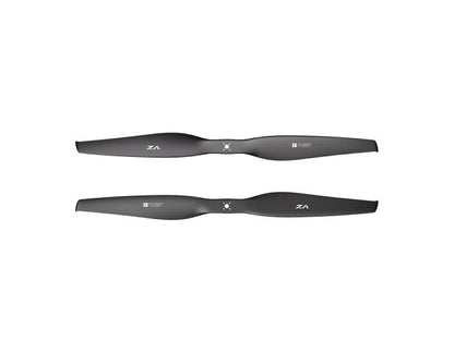 T-Motor VZ28x10.8 28in VTOL Propeller, Pair of T-Motor VZ28x10.8 28-inch VTOL propeller blades in black carbon-fiber finish with center mounting holes