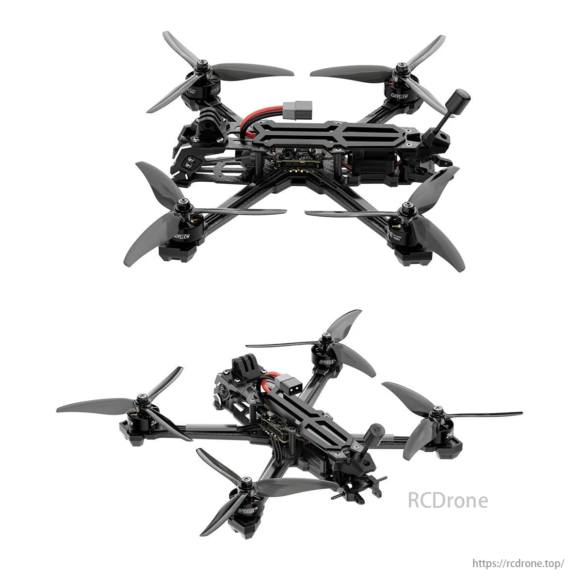 Vapor X6 FPV Drone, CNC aluminum alloy camera protection side plates improve durability and appearance.