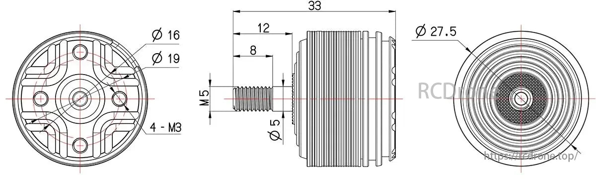 Venom 2206 Motor, The combination of Nippon Steel 0.15mm silicon stator and NSK 8x3x4mm bearings ensures smooth operation and high durability.