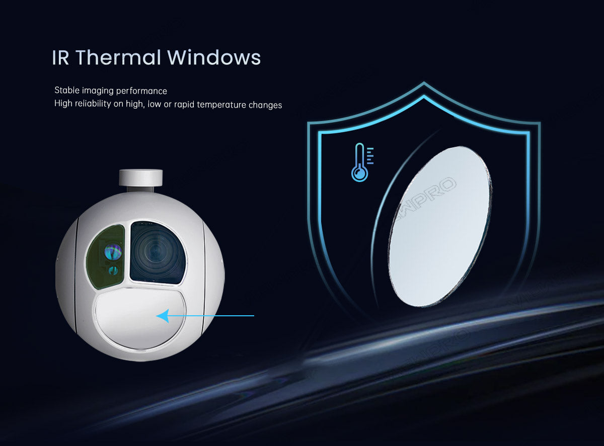 ViewPro A30TR-1575 Triple Sensors Gimbal, The ViewPro A30TR-1575 gimbal offers stable imaging, high reliability in extreme temperatures, and high-quality thermal performance.