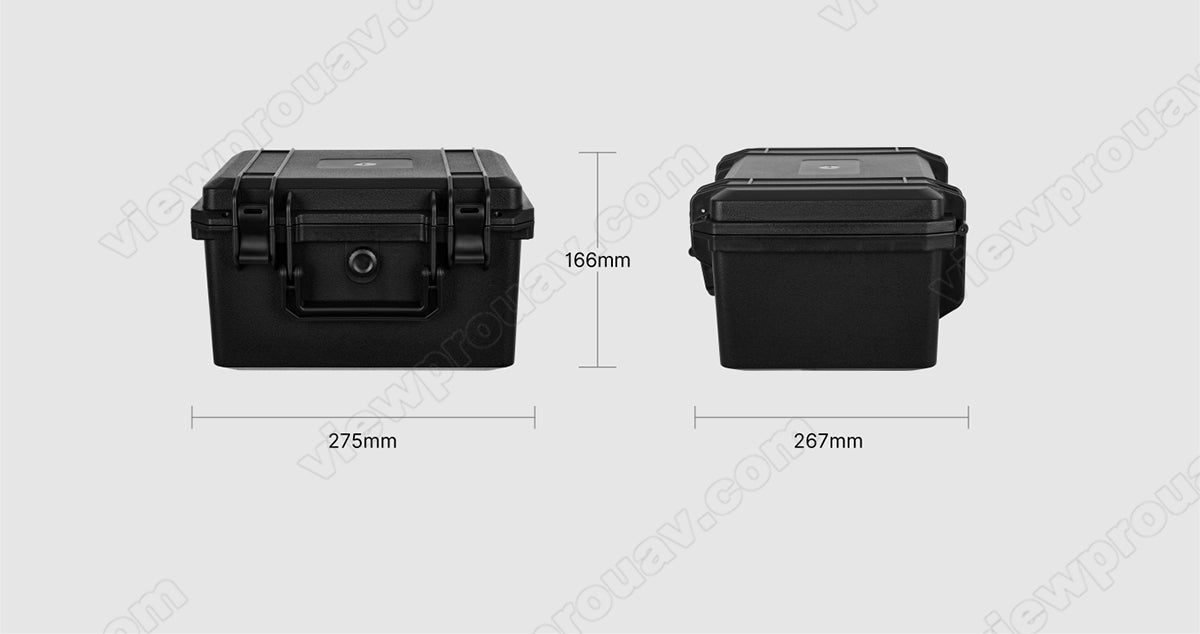 The ViewPro AT50 product has an image showing dimensions of 166mm, 275mm, and 267mm, featuring Norelco branding.