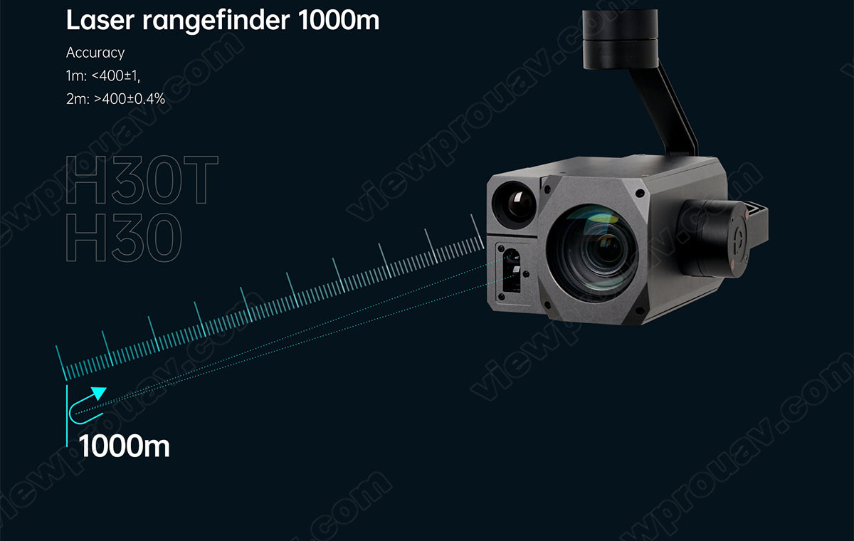 ViewPro H30T Gimbal Camera, High-precision laser rangefinder and camera system for accurate distance measurements.