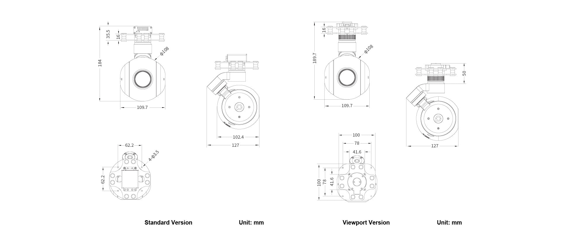 ViewPro Q30T Gimbal Camera, Geotagging enabled records time and GPS coordinates in image EXIF data for post-operation analysis.