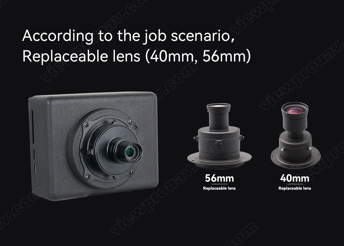 ViewPro VOM-42 Mapping Camera, A 42MP camera with interchangeable lenses for large-area aerial surveys on UAV drones.