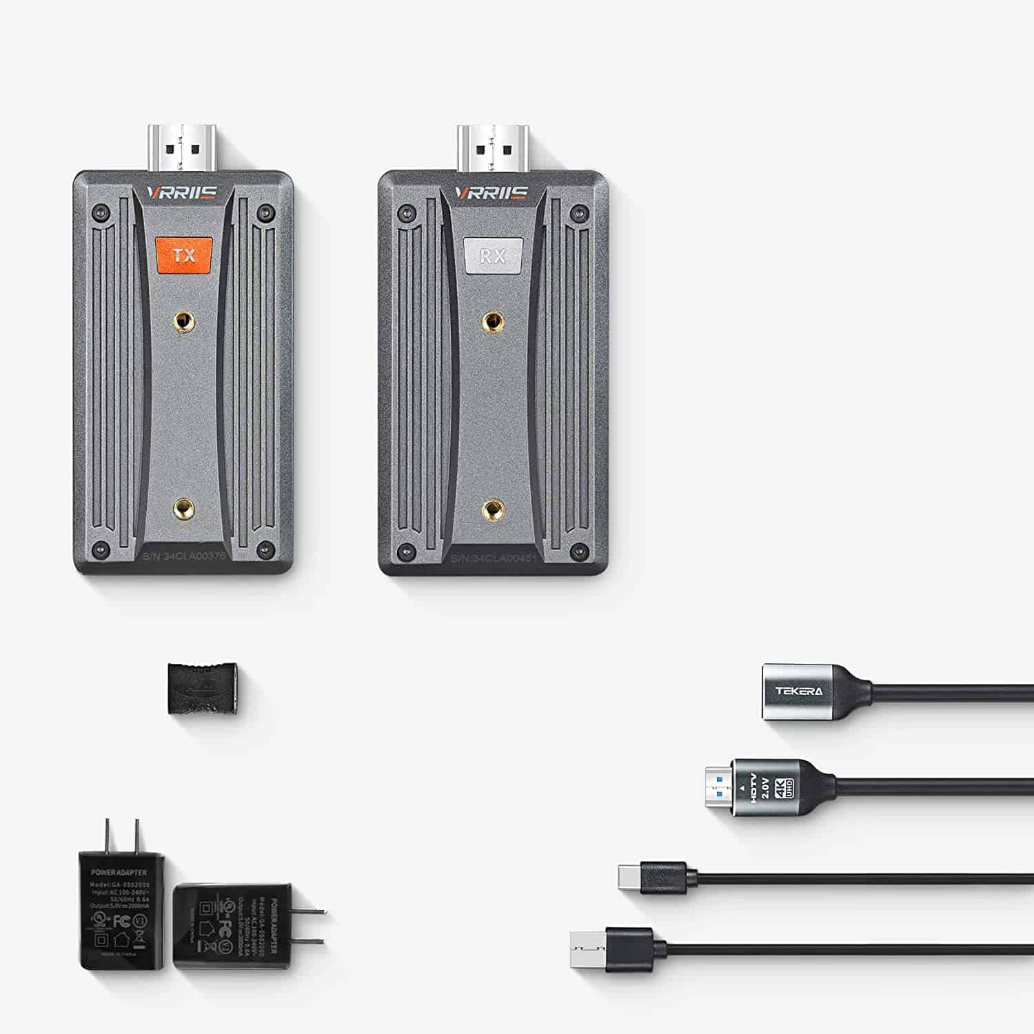 Vrriis WL090, A wireless HDMI kit for transmitting and receiving 1080p video signals at 60Hz frequencies over 2.4GHz and 5.8GHz bands.