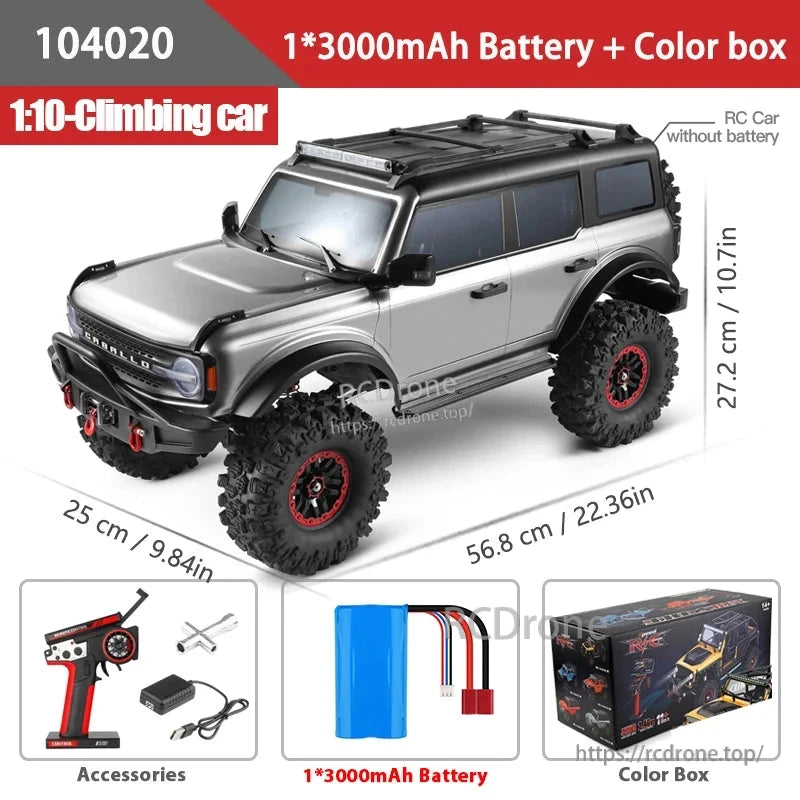 WLtoys 104020 RCカー 1/10 4x4 オフロードクローラー、2.4G 4WD、7.4V WLtoys 104020 RCカー 1/10 4x4 オフロードクローラー、2.4G 4WD、7.4V