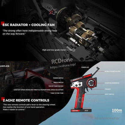 WLtoys 104020 Rc Car, RC car with 1/10 scale, 4x4 off-road crawler features, 2.4GHz 4WD, 7.4V battery and 45-minute runtime.