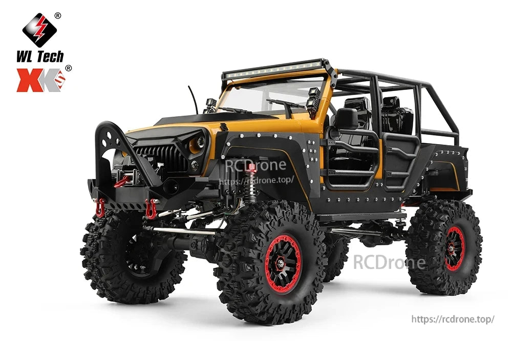 WLtoys 104026 1/10 Rc Car, WLtoys 104026 rc car features 4x4 off-road crawling, electric winch and 45-minute runtime.