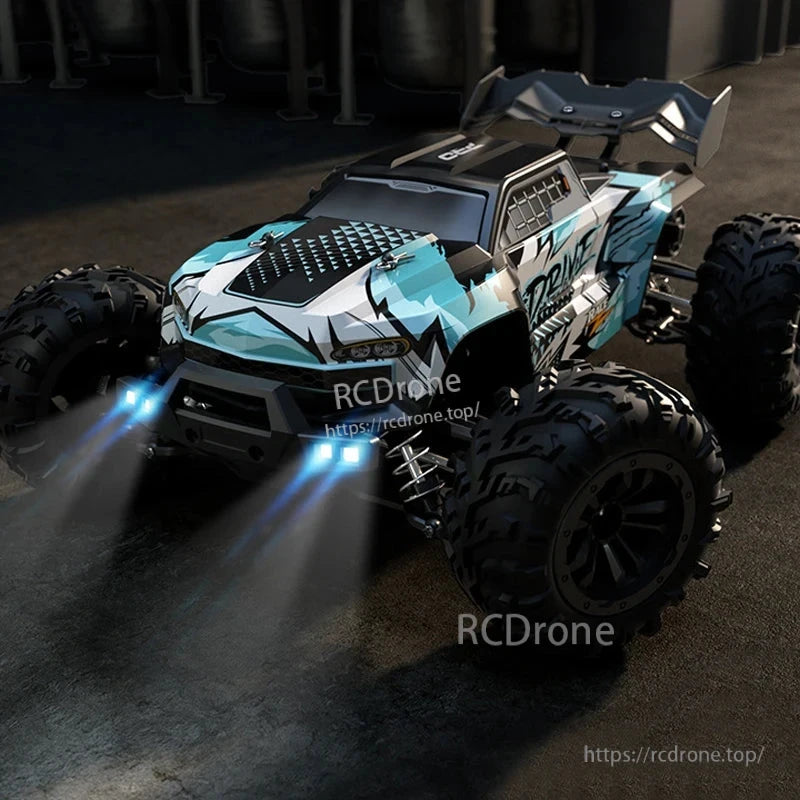 WLtoys 16102 1:16 Rc Car, High-speed 4WD RC car with LED lights, 2.4G control, reaching up to 50 km/h.