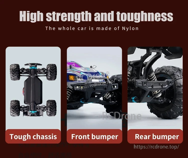 WLtoys 16102 1:16 Rc Car, High strength nylon RC car with tough chassis, front and rear bumpers.