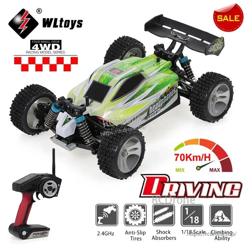 WLtoys A959-B 1:18 Rc Car 4WD 70km/h 2.4G RTR Buggy, 540