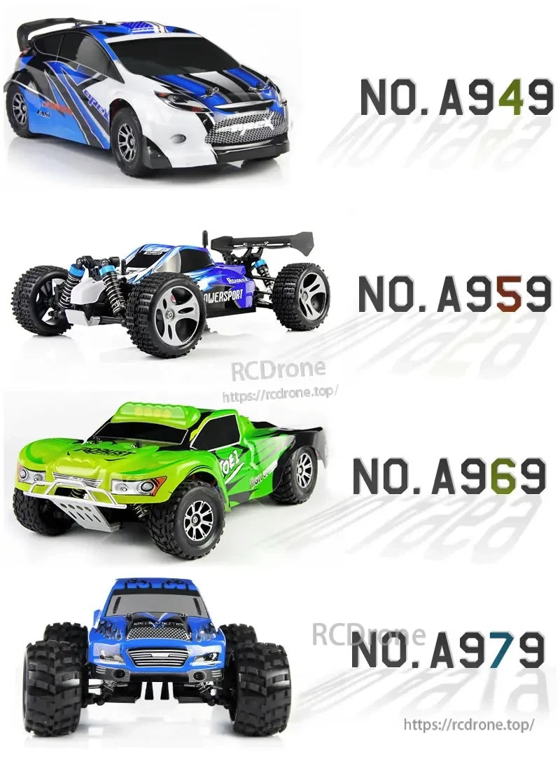 WLtoys A959-B 1:18 Rc Car, WLtoys A959-B RC car with 4WD and 70km/h speed.