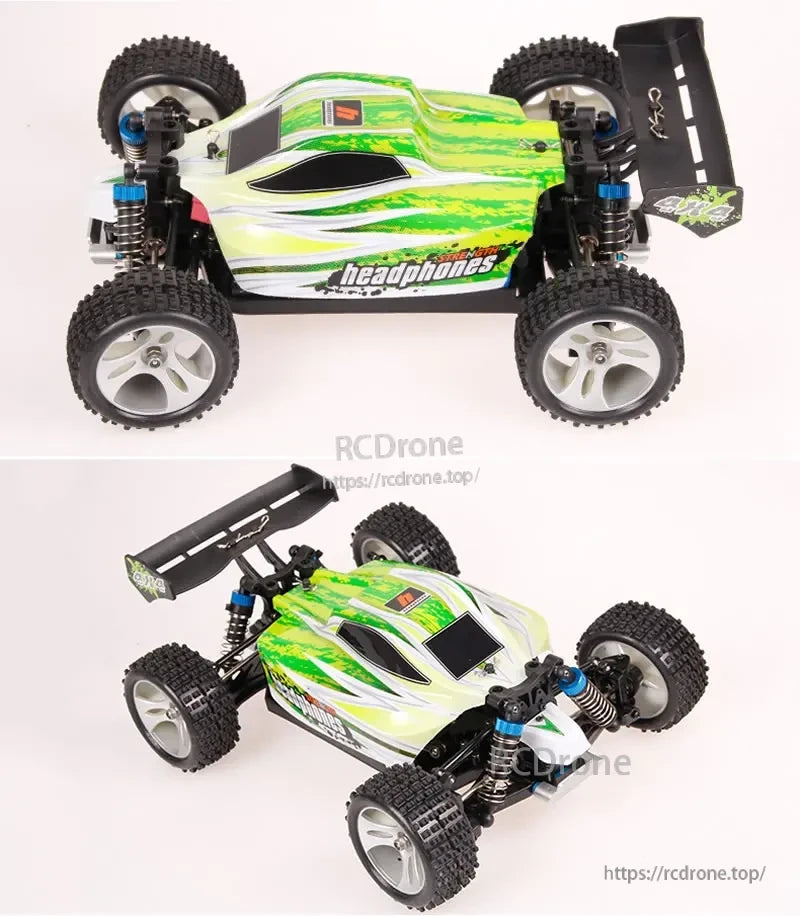 WLtoys A959-B 1:18 Rc Car, Tires offer anti-slip feature and ease climbing on various terrain.