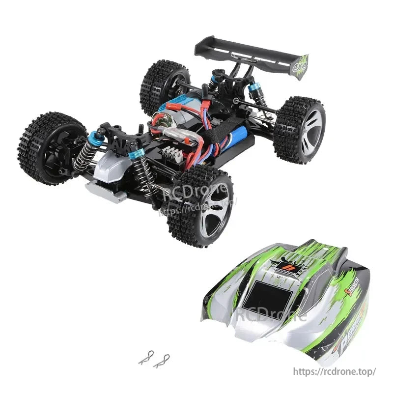 WLtoys A959-B 1:18 Rc Car, 1:18 RC car with 4WD and brushed motor, suitable for outdoor use, with a range of over 100 meters.