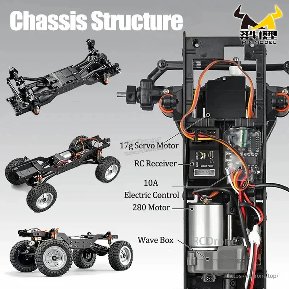 WLtoys MN168 1/12 4WD RCカー クローラー – 7.4V 1200mAh、50分、2速 WLtoys MN168 1/12 4WD RCカー クローラー – 7.4V 1200mAh、50分、2速