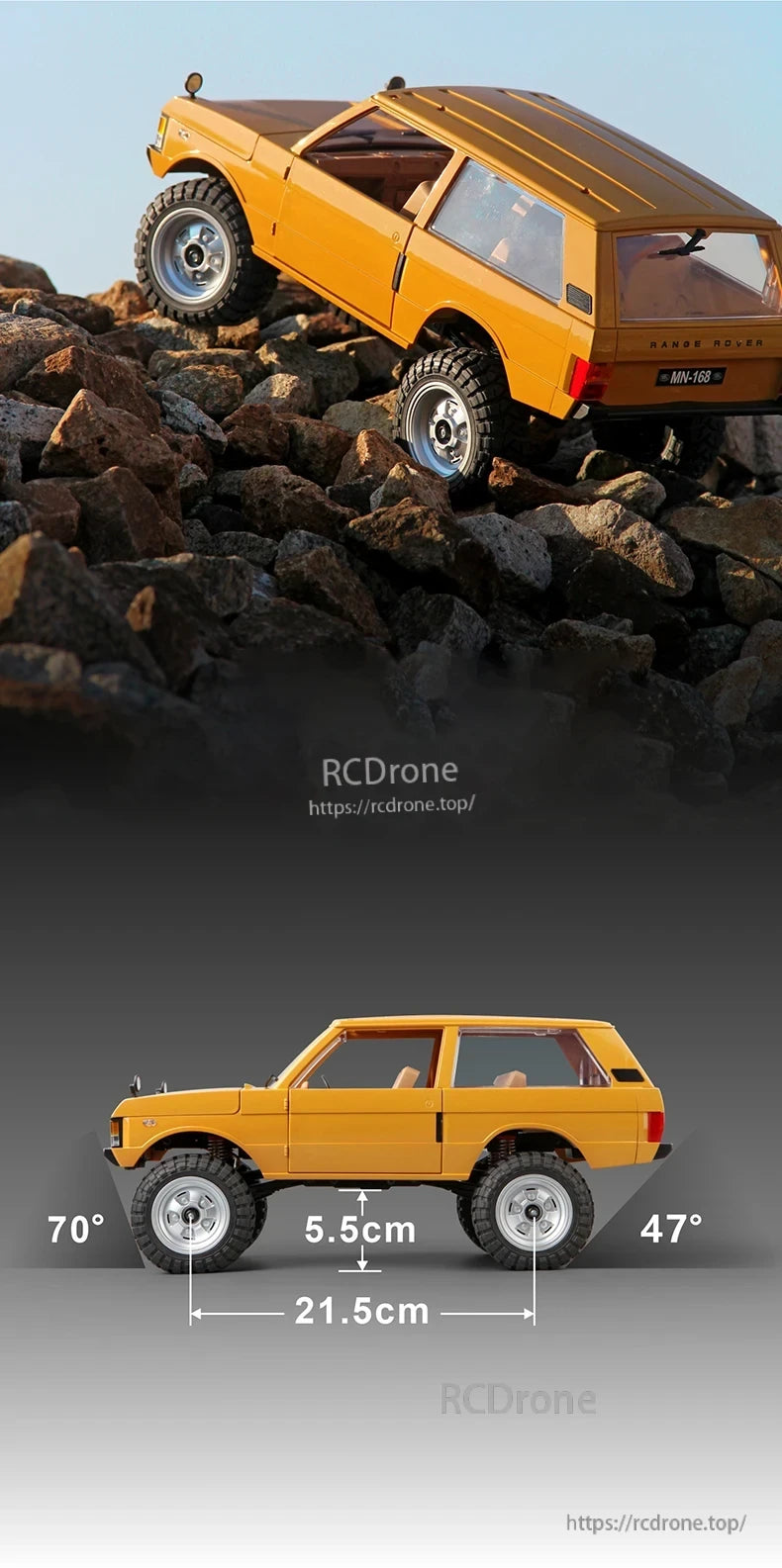 WLtoys MN168 1/12 4WD RC Car, A factory version combining a magnetic motor, proportional control, and 2-speed gear shift for precise handling.